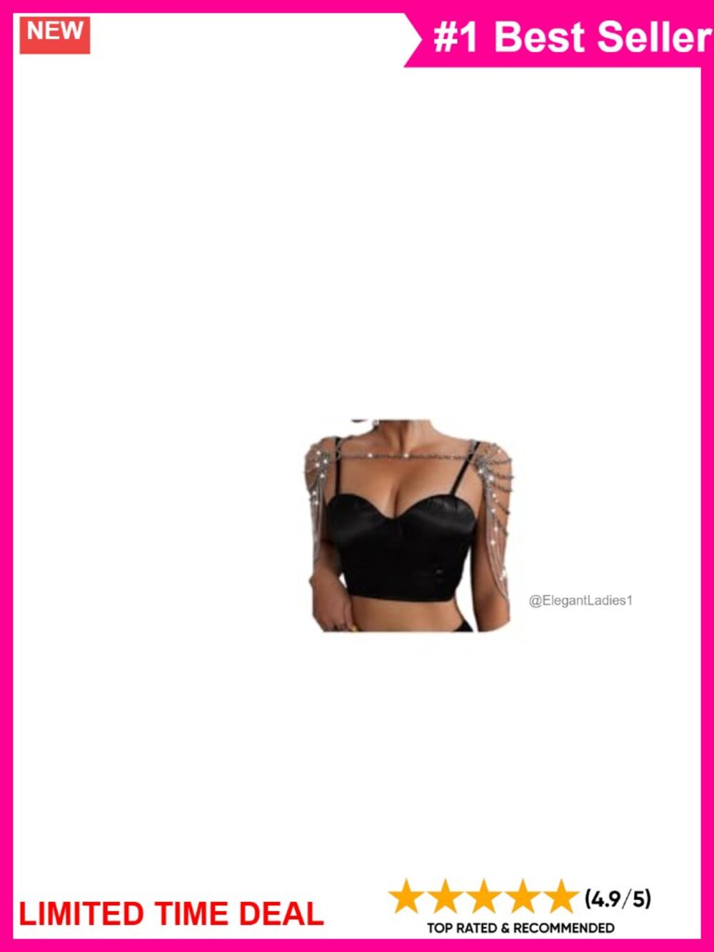 Alloy Punk Fringe Shoulder Body Chain Multi-Layered Tassel Arm Chain Beach